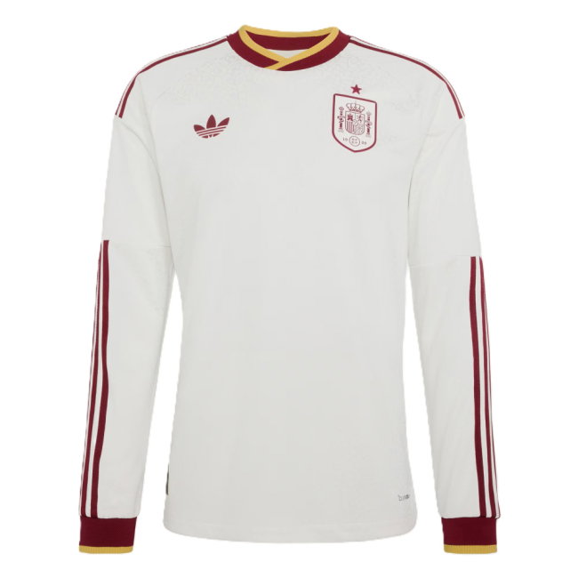 2026-2027 Spain Authentic Long Sleeves Away Shirt (Merino 6)-SoccerKits Hub | Buy Soccer Jerseys Online